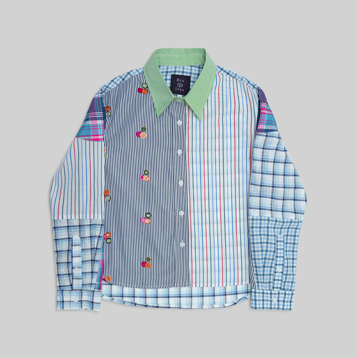Patchwork Cropped Shirt