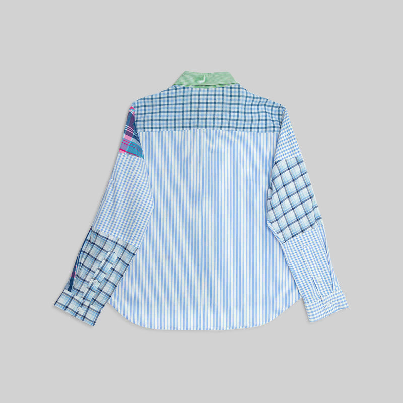 Patchwork Cropped Shirt
