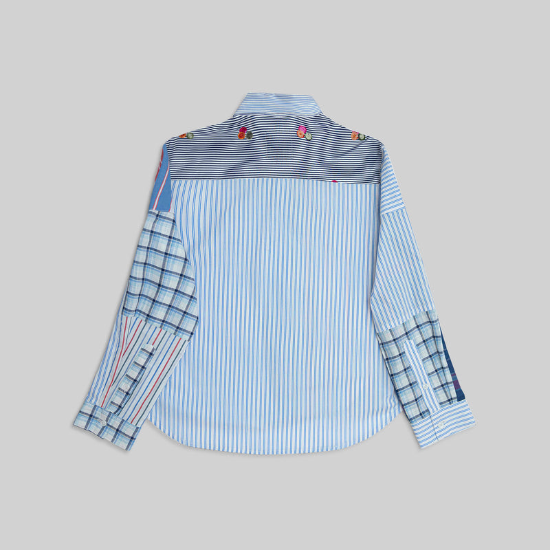 Patchwork Cropped Shirt