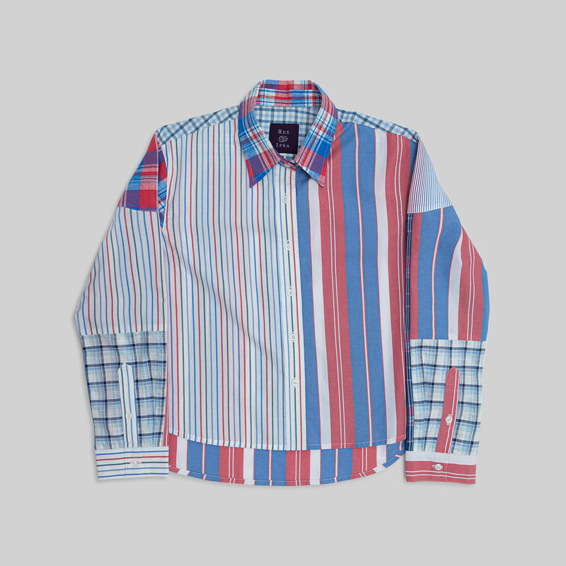 Patchwork Cropped Shirt