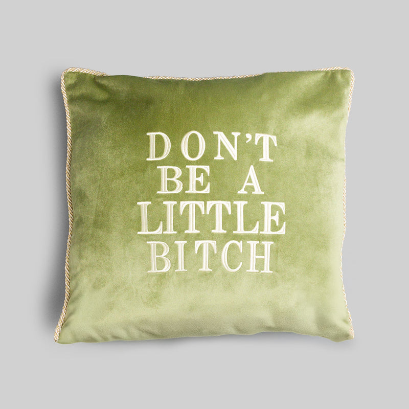 Don't Be A Little Bitch Velvet Pillow Cover Mint - RES IPSA