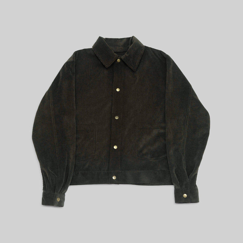 Embroidered Corduroy Don't Be a Little Bitch Jacket Green - RES IPSA