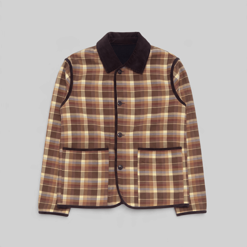 Handwoven Reversible Jacket with Corduroy Trim - RES IPSA
