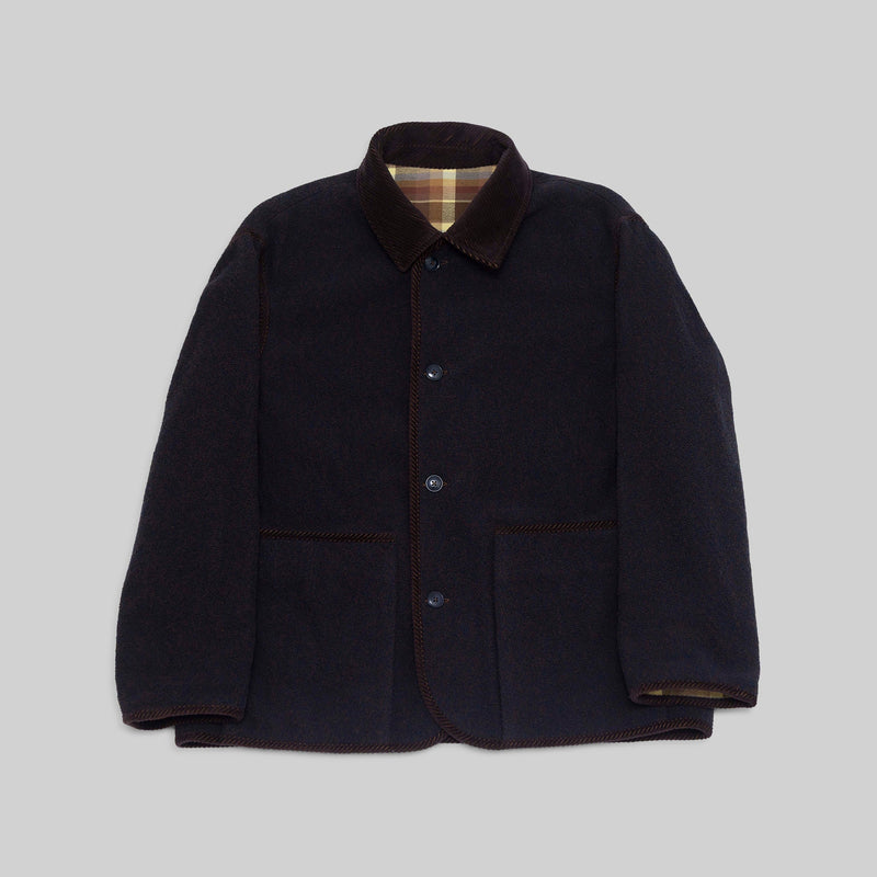 Handwoven Reversible Jacket with Corduroy Trim - RES IPSA