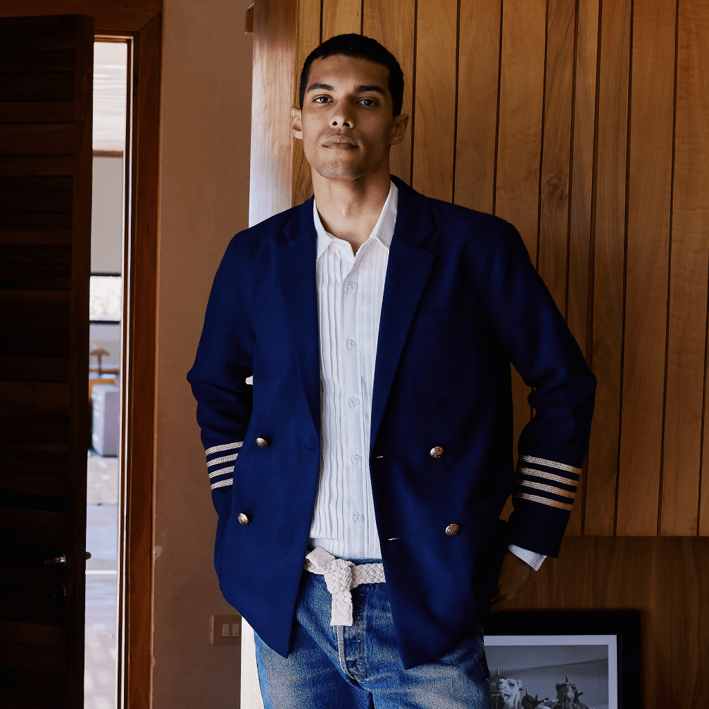 Navy Wool Double Breasted Jacket - RES IPSA