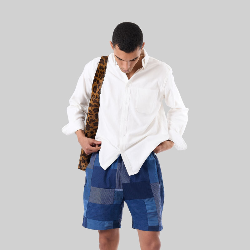 Patchwork Indigo Shorts - RES IPSA