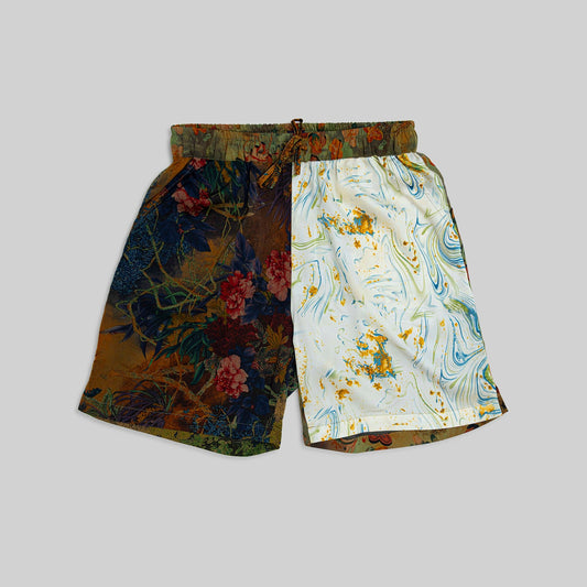 Patchwork Silk Camp Shorts - RES IPSA