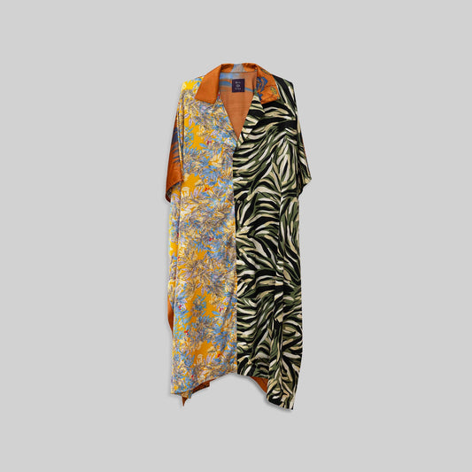 Silk Open Collar Kaftan - RES IPSA