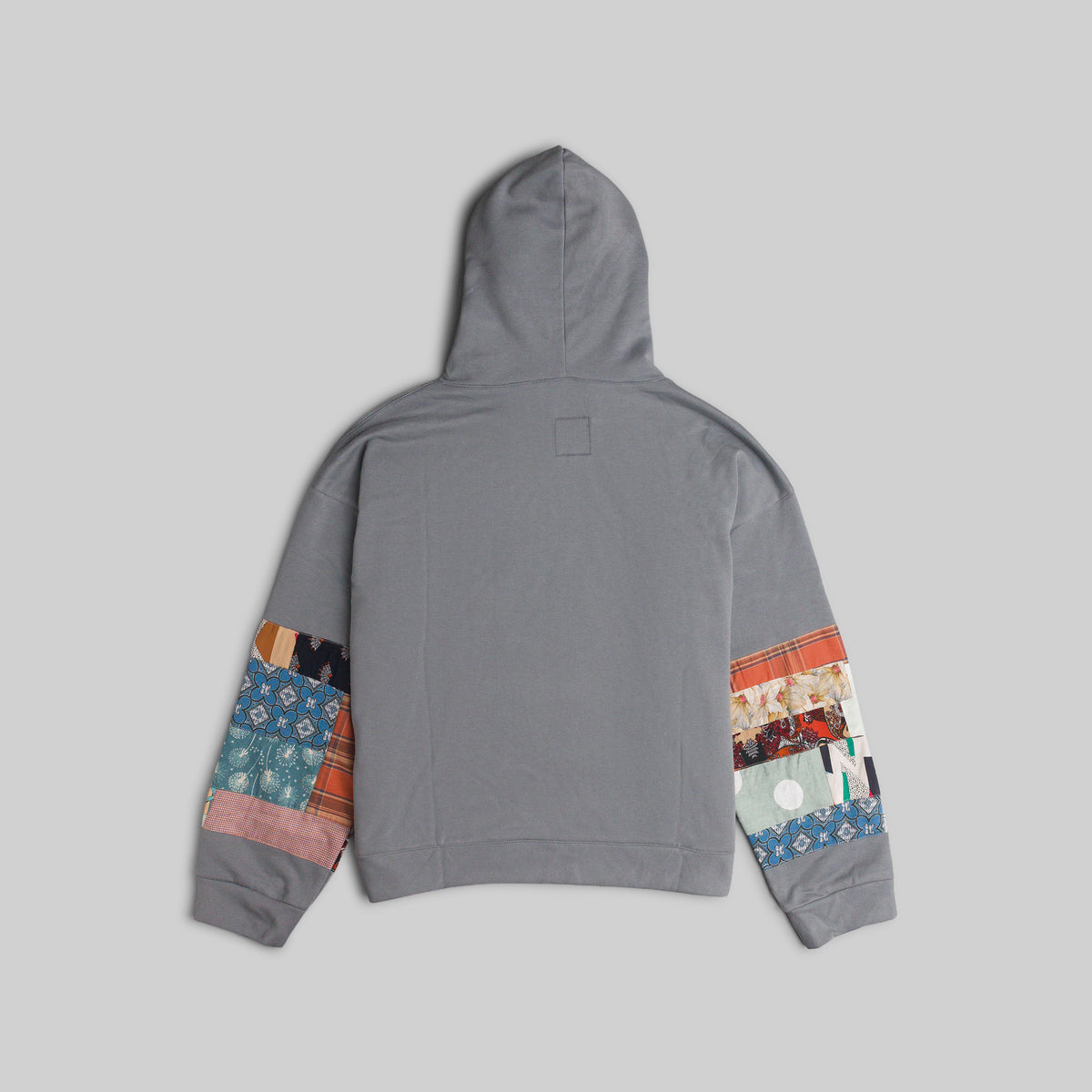 Grey Patchwork Hoodie