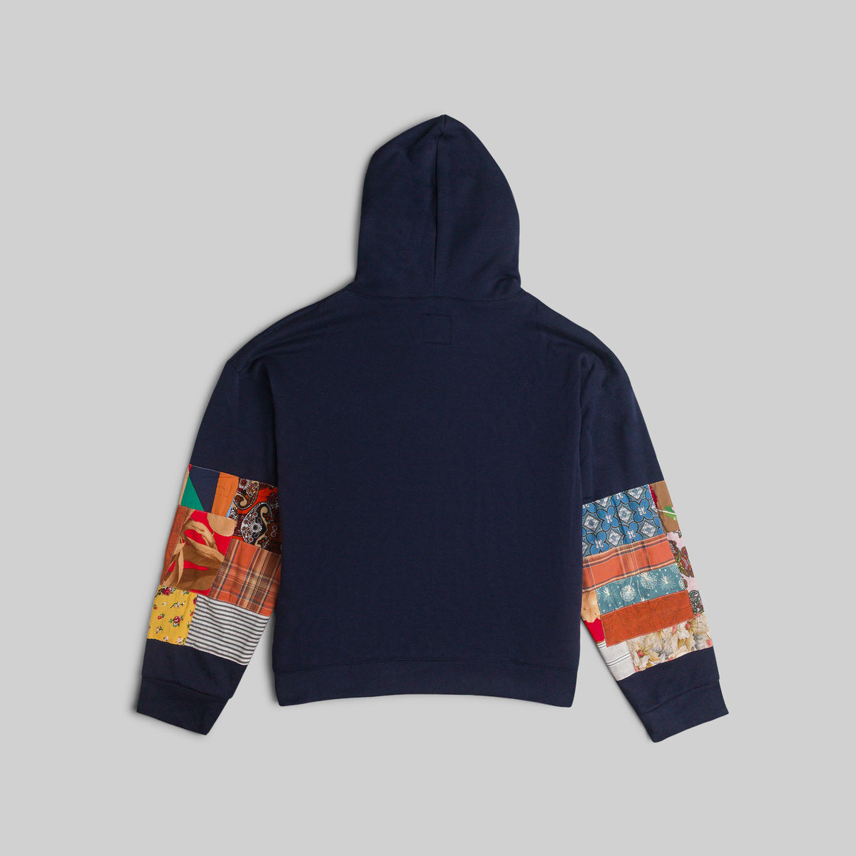 Navy Patchwork Hoodie