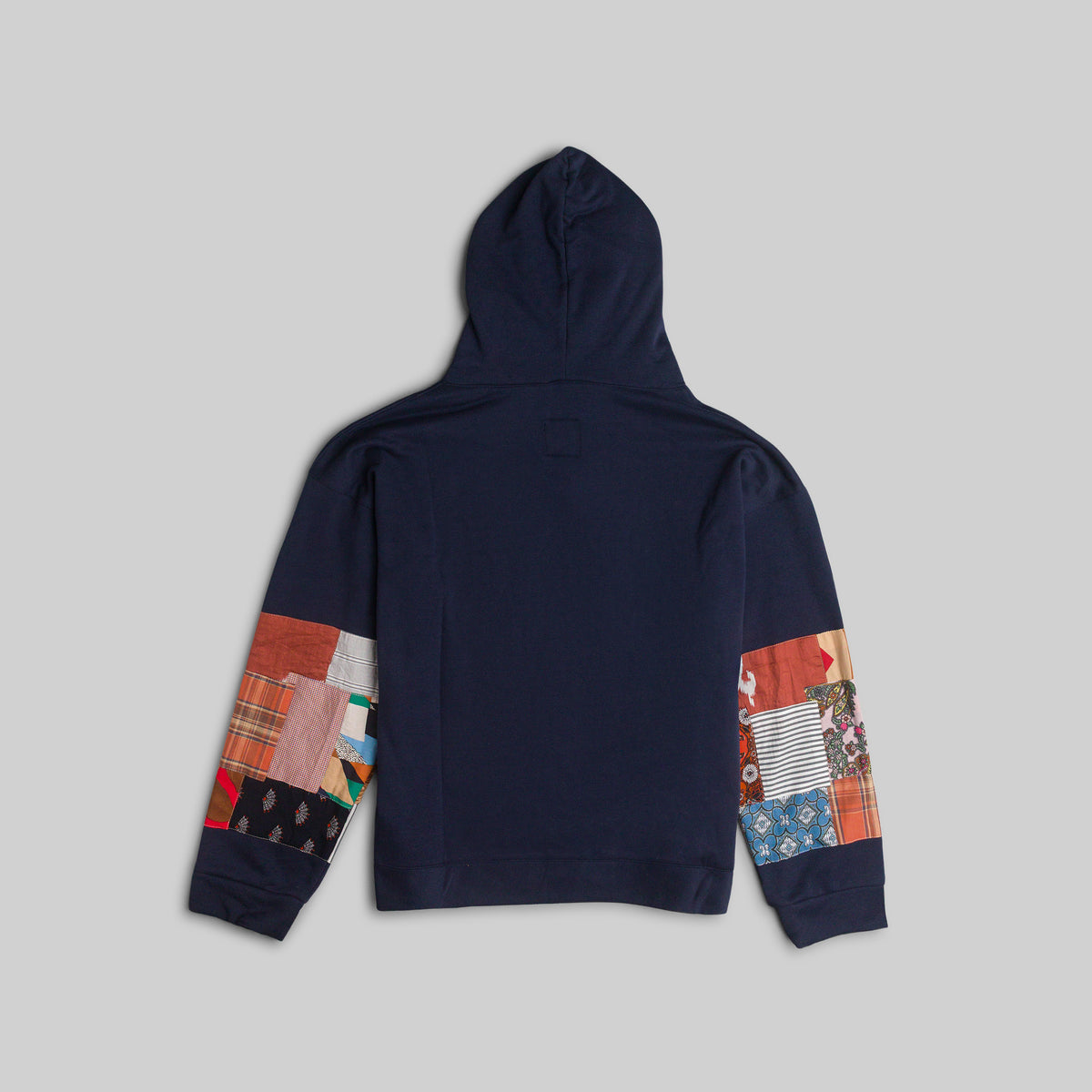 Navy Patchwork Hoodie