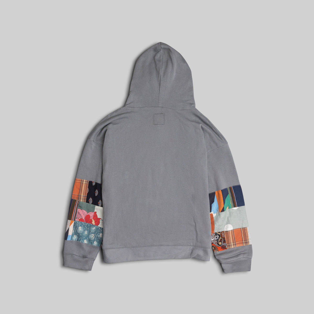 Grey Patchwork Hoodie