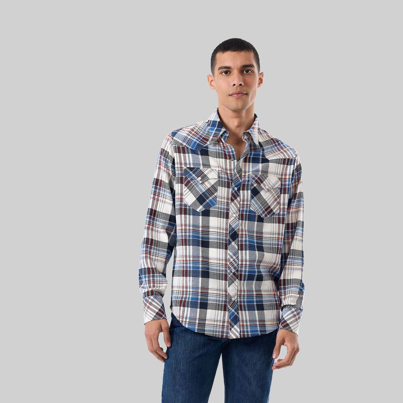 Handwoven Plaid Western Shirt
