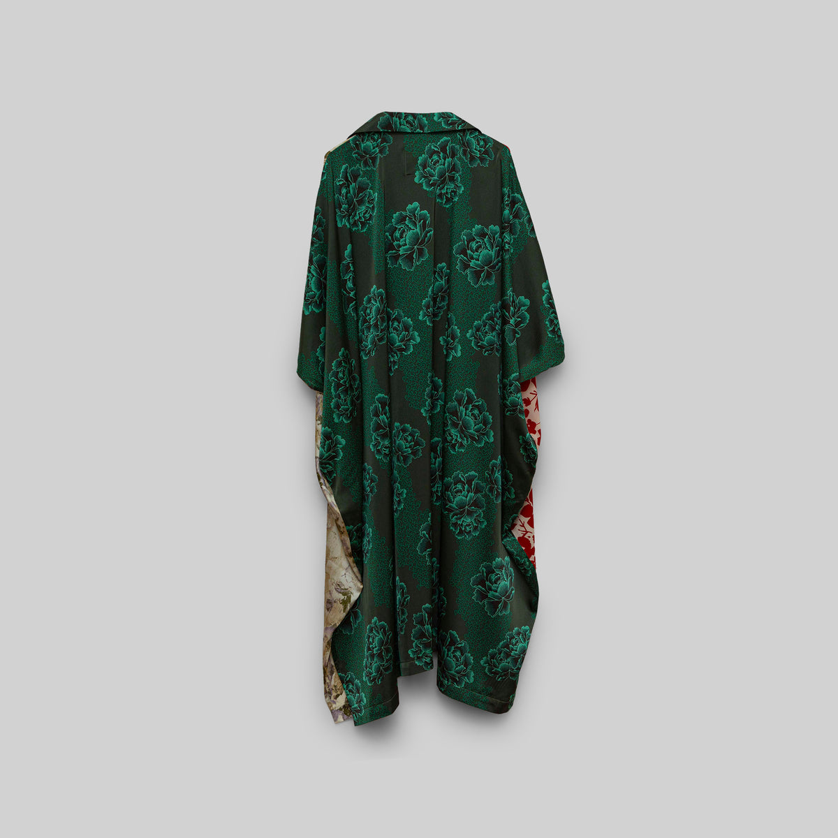 Silk Open Collar Kaftan