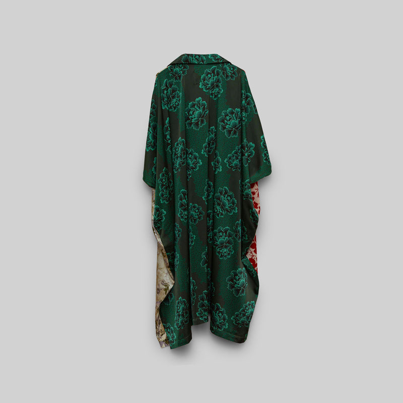 Silk Open Collar Kaftan