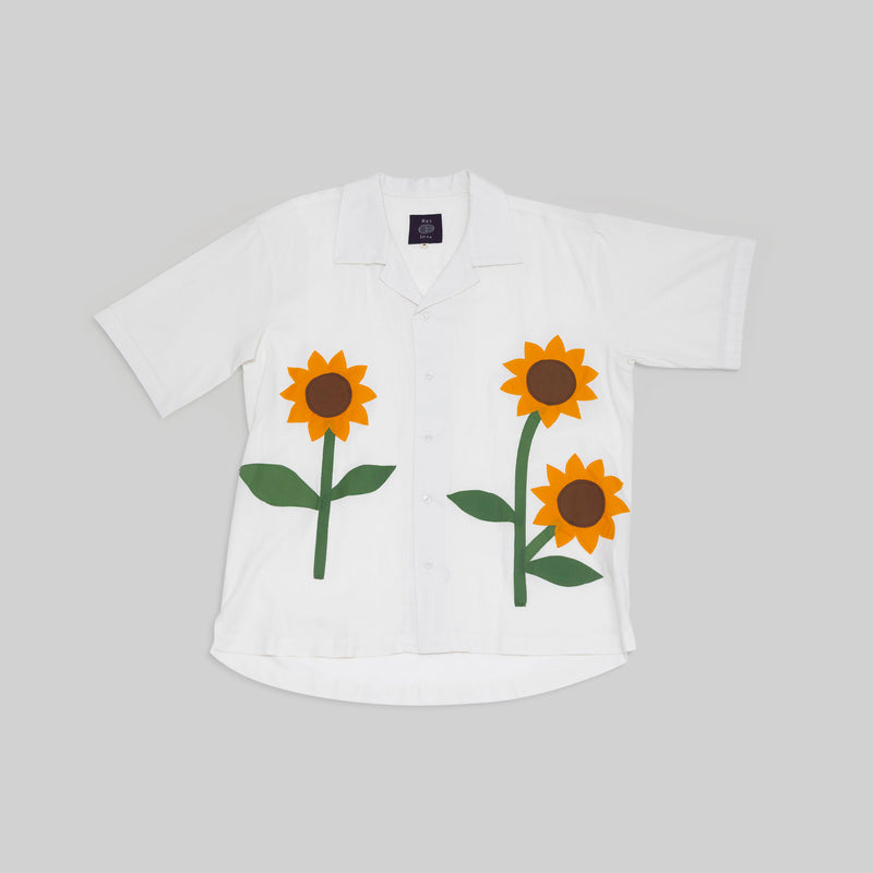 Sunflower Appliqué Camp Shirt