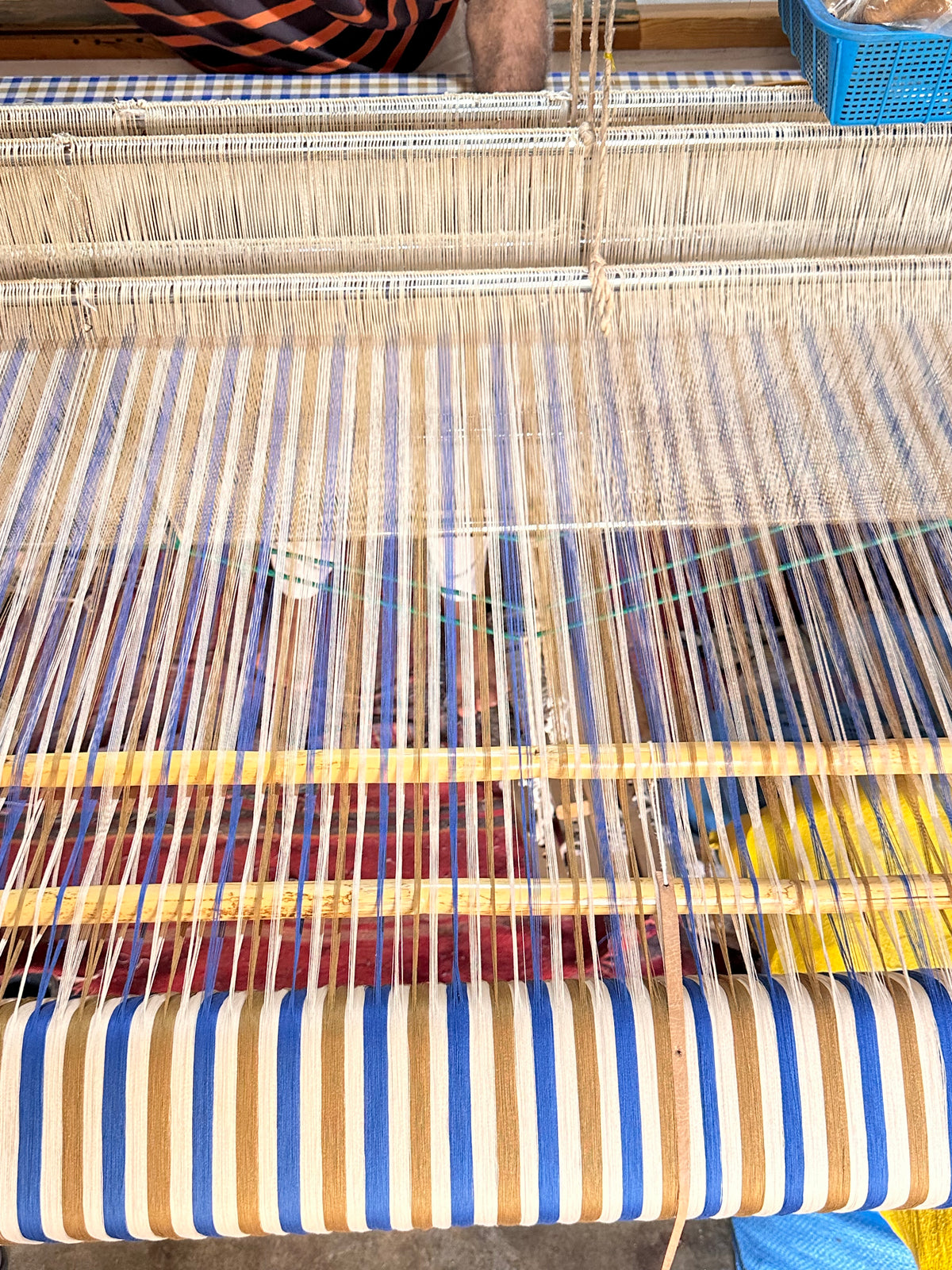 Handwoven Plaid Blue & Brown Shirt