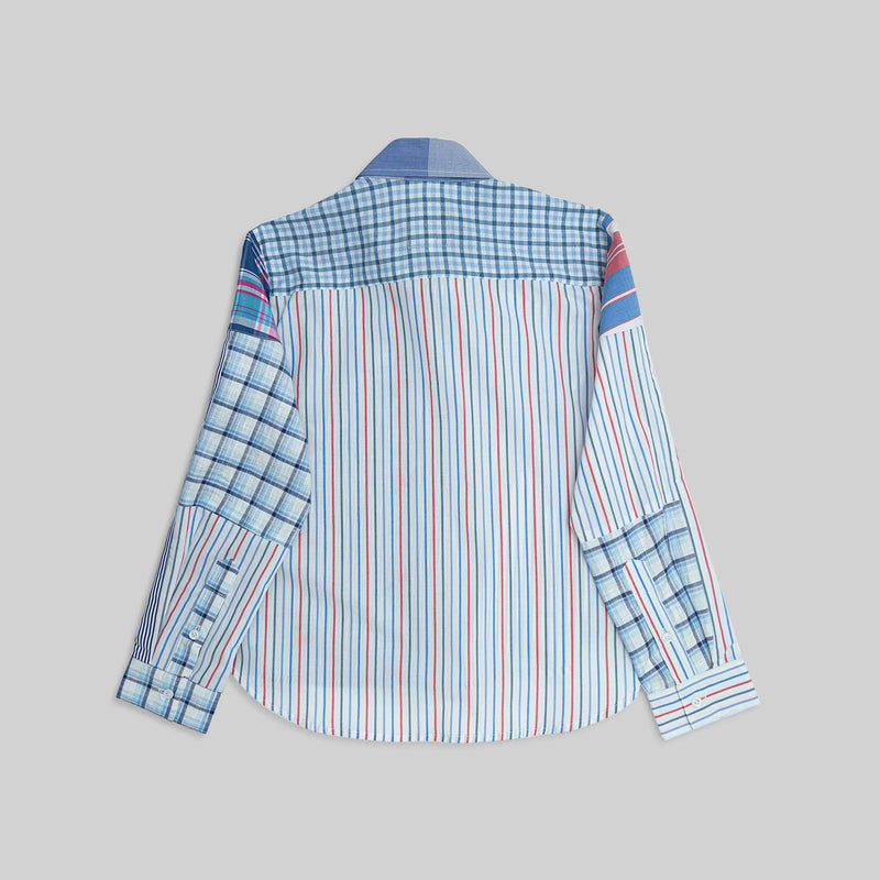 Patchwork Cropped Shirt