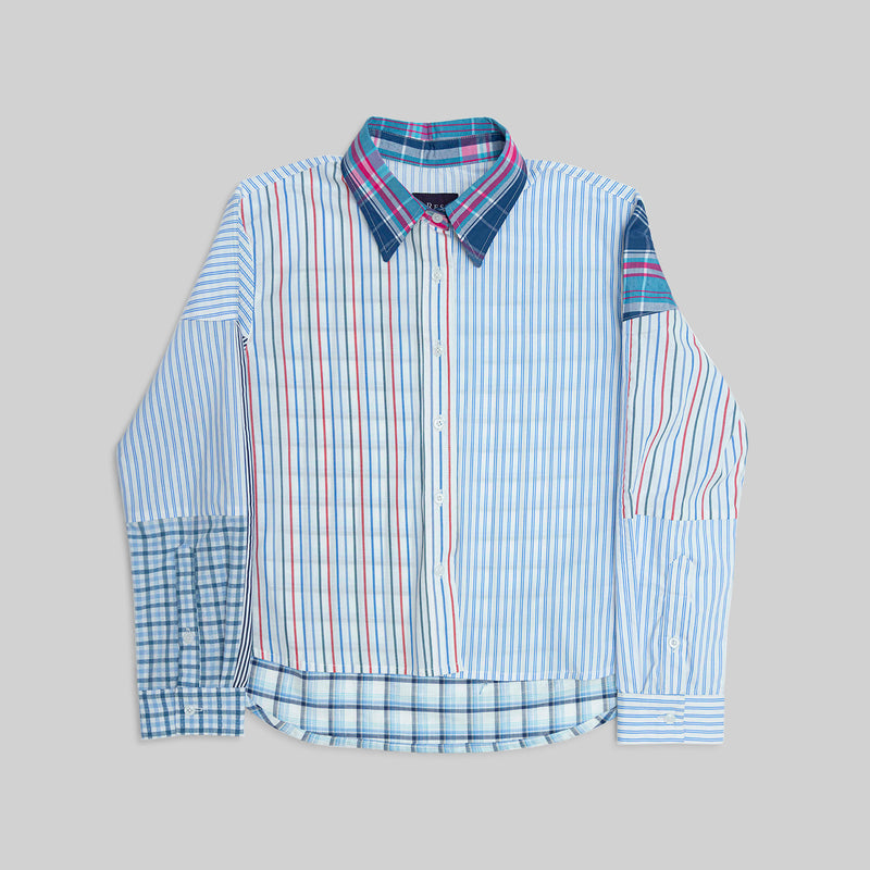 Patchwork Cropped Shirt