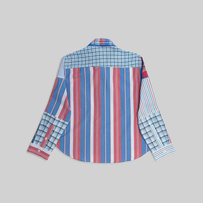 Patchwork Cropped Shirt