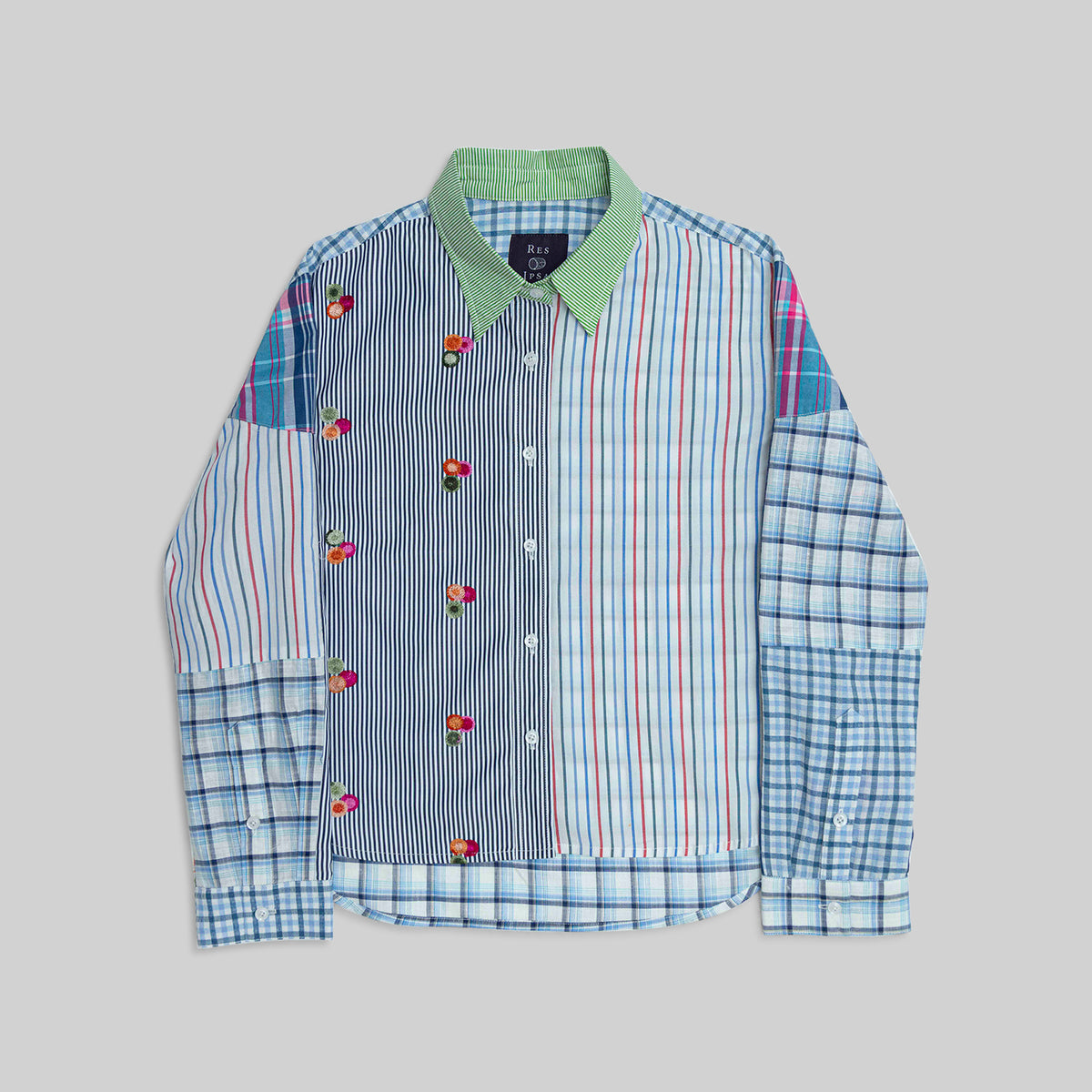Patchwork Cropped Shirt