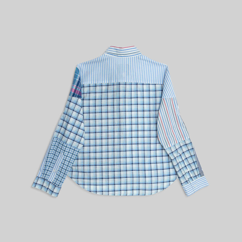 Patchwork Cropped Shirt