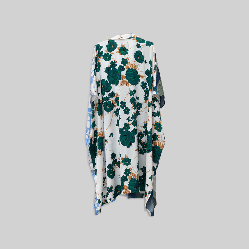 Silk Open Collar Kaftan