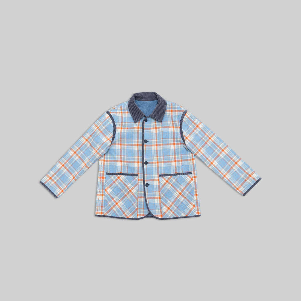 Handwoven Reversible Jacket with Corduroy Trim