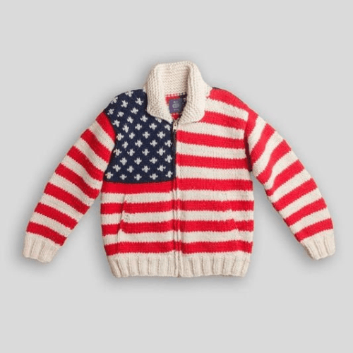 American Flag Cowichan Sweater - RES IPSA