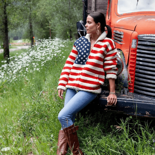 American Flag Cowichan Sweater - RES IPSA