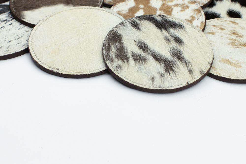 Cowhide Coasters Set of 4