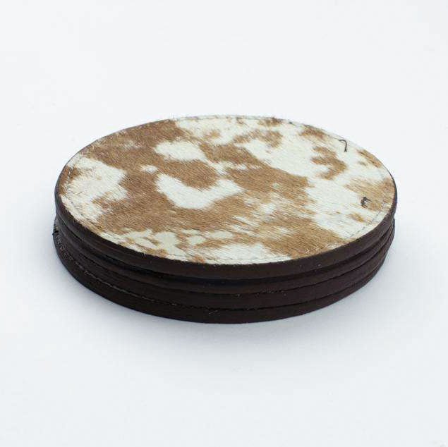 Cowhide Coasters Set of 4 - RES IPSA