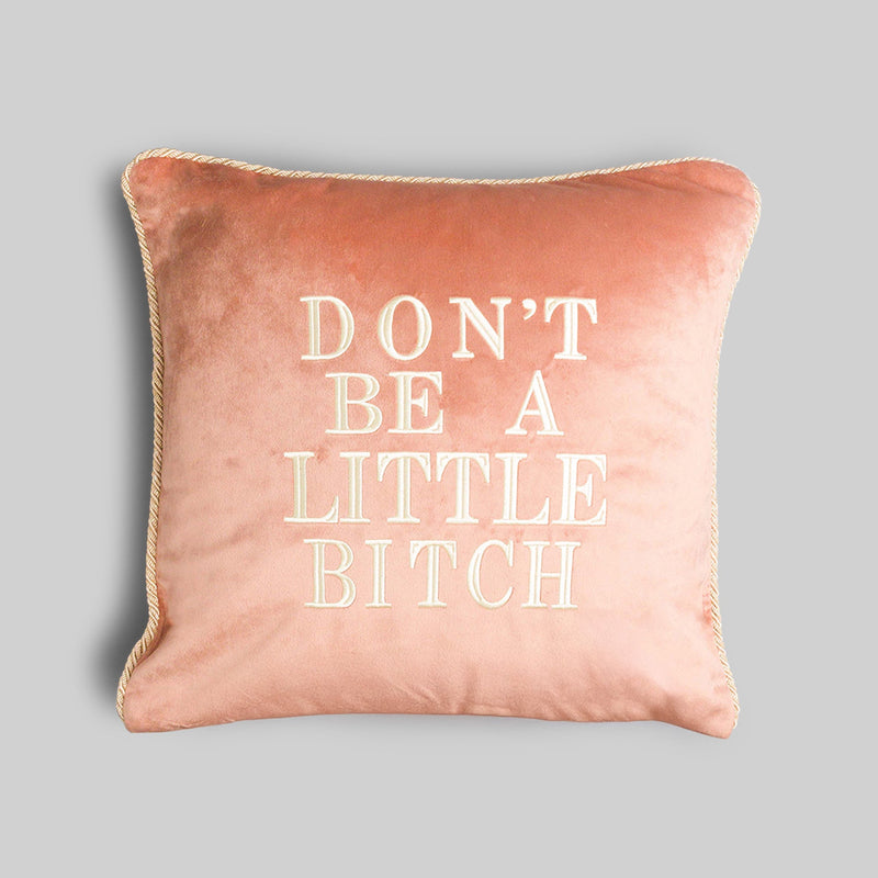 Don't Be A Little Bitch Velvet Pillow Cover - RES IPSA