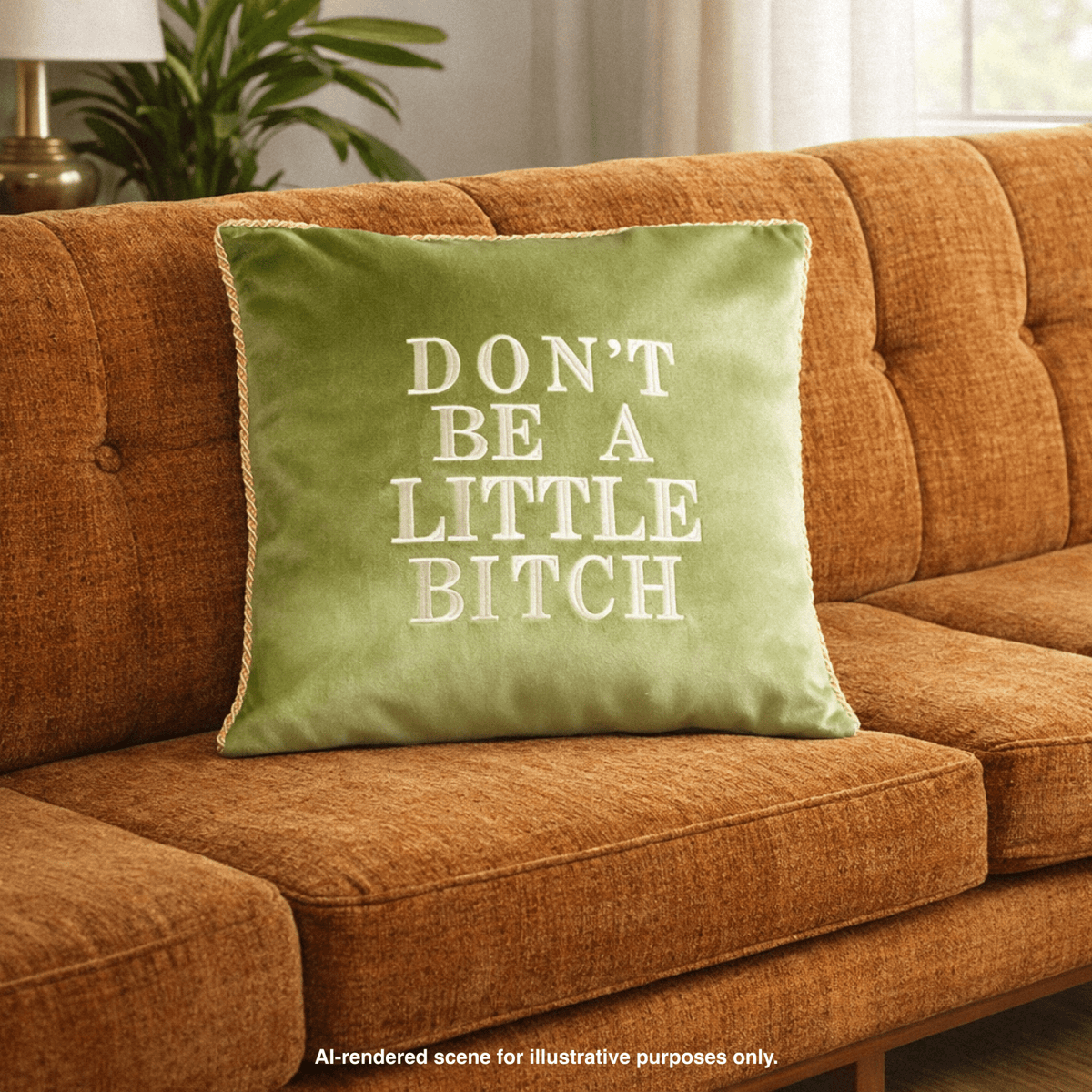 Don't Be A Little Bitch Velvet Pillow Cover - RES IPSA