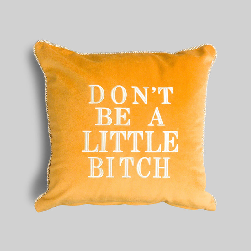 Don't Be A Little Bitch Velvet Pillow Cover - RES IPSA