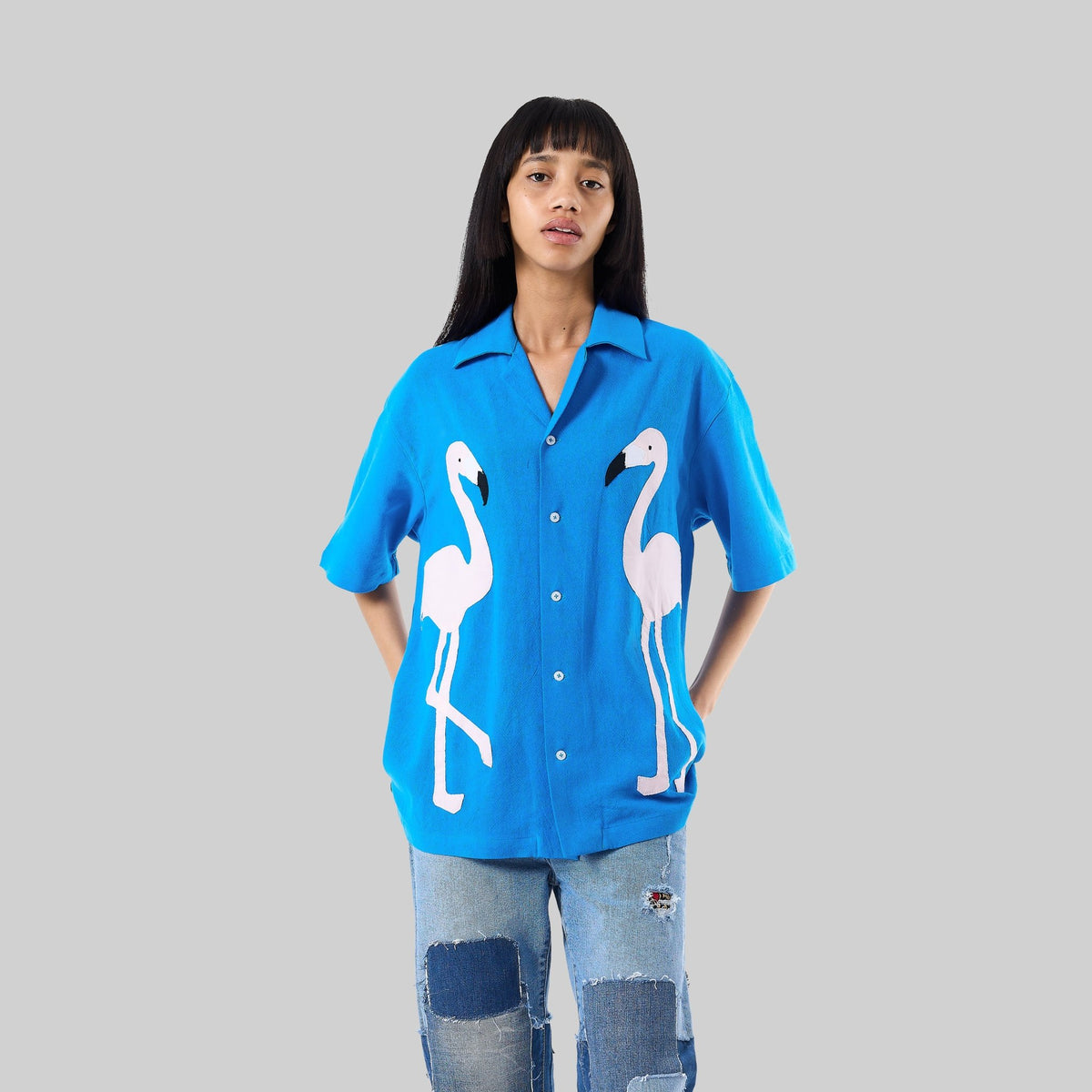 Flamingo Appliqué Camp Shirt - RES IPSA