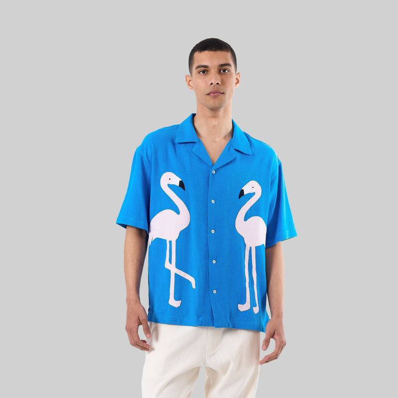 Flamingo Appliqué Camp Shirt - RES IPSA