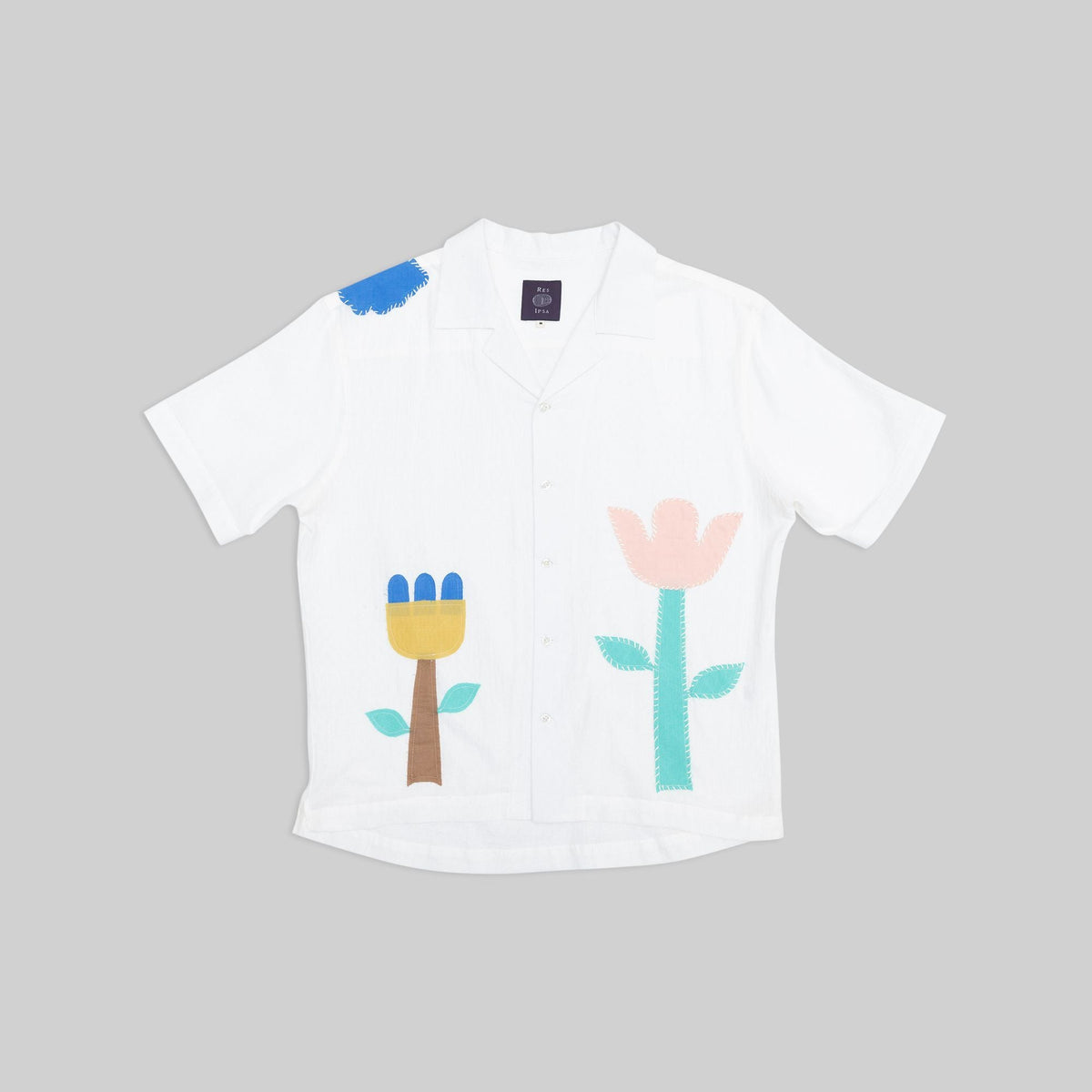 Floral Appliqué Camp Shirt - RES IPSA