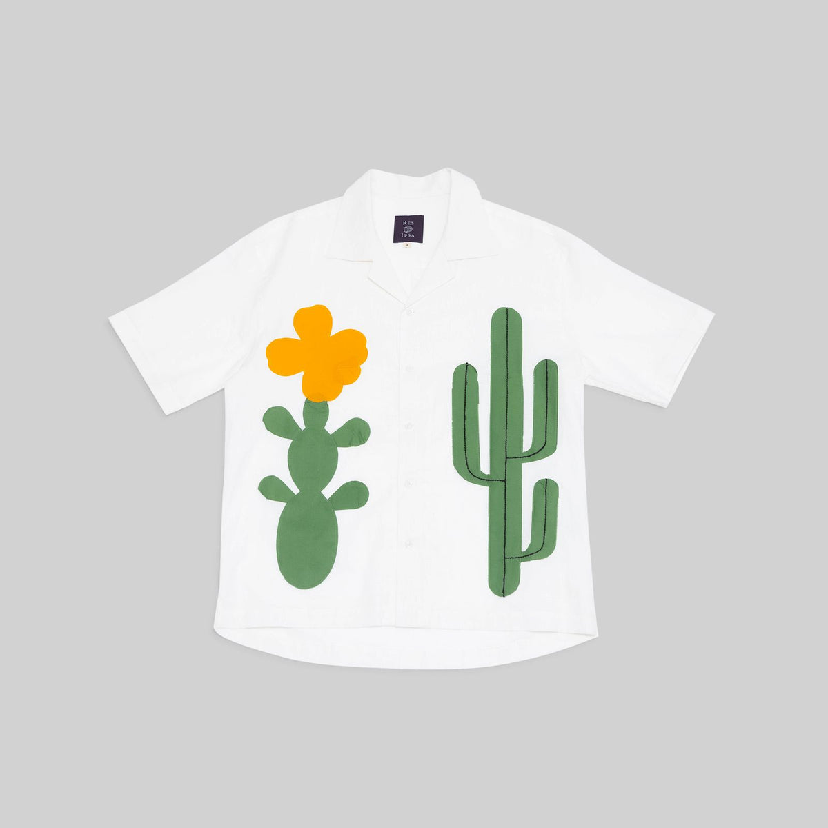 Cactus Appliqué Camp Shirt