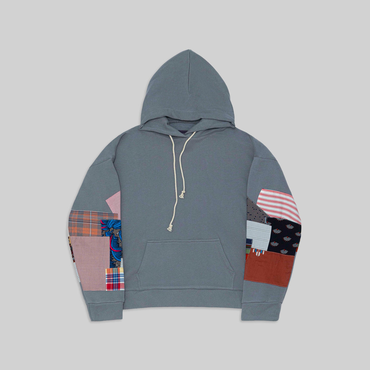 Grey Patchwork Hoodie - RES IPSA