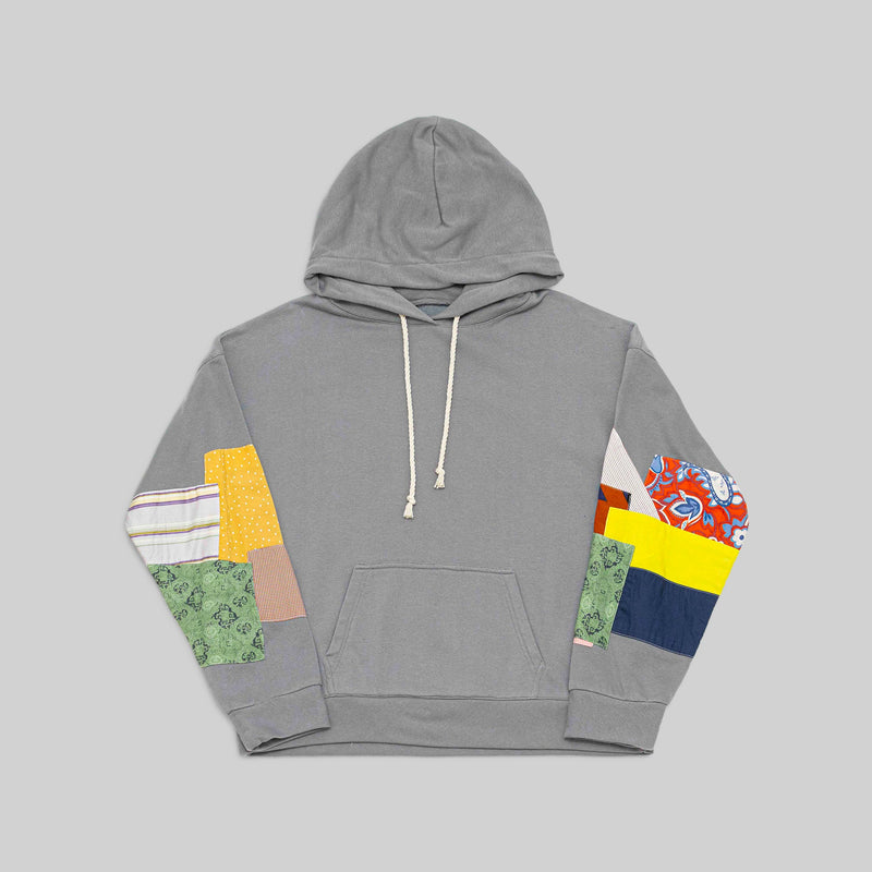 Grey Patchwork Hoodie - RES IPSA