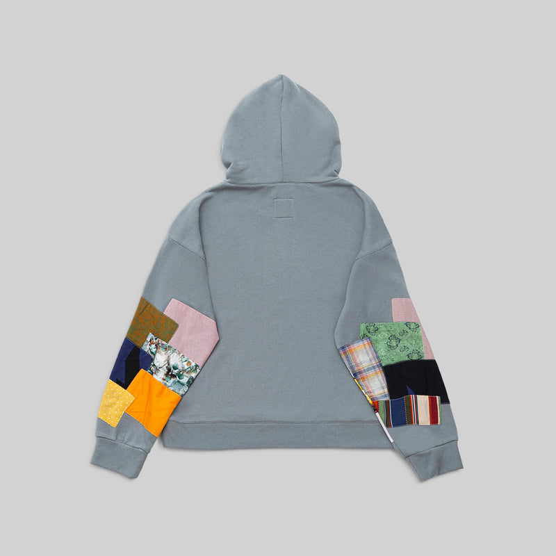 Grey Patchwork Hoodie - RES IPSA