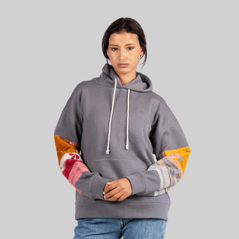 Grey Patchwork Hoodie – RES IPSA Grey Patchwork Hoodie – RES IPSA