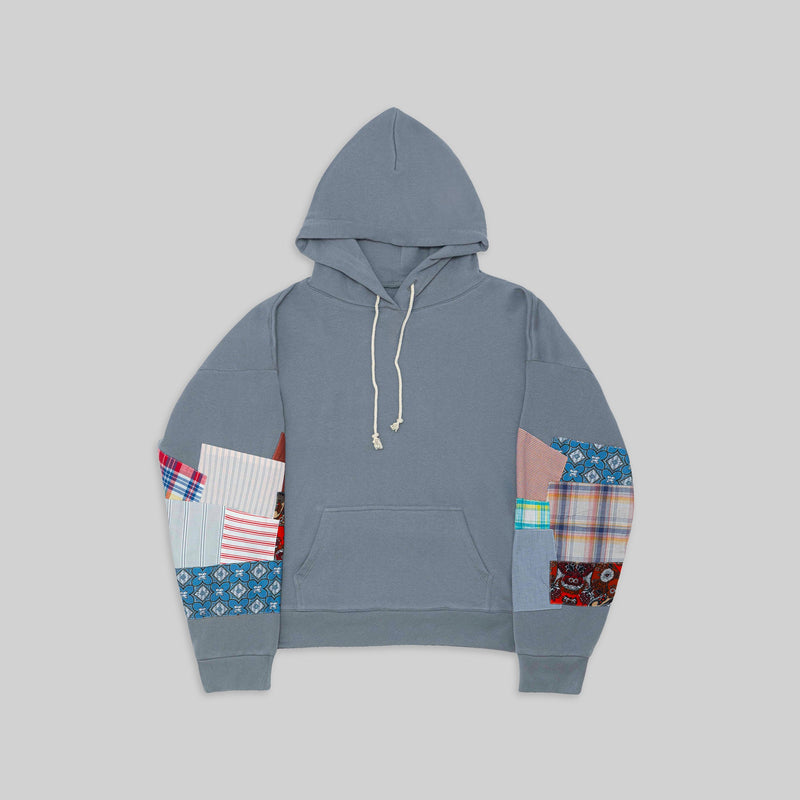 Grey Patchwork Hoodie - RES IPSA