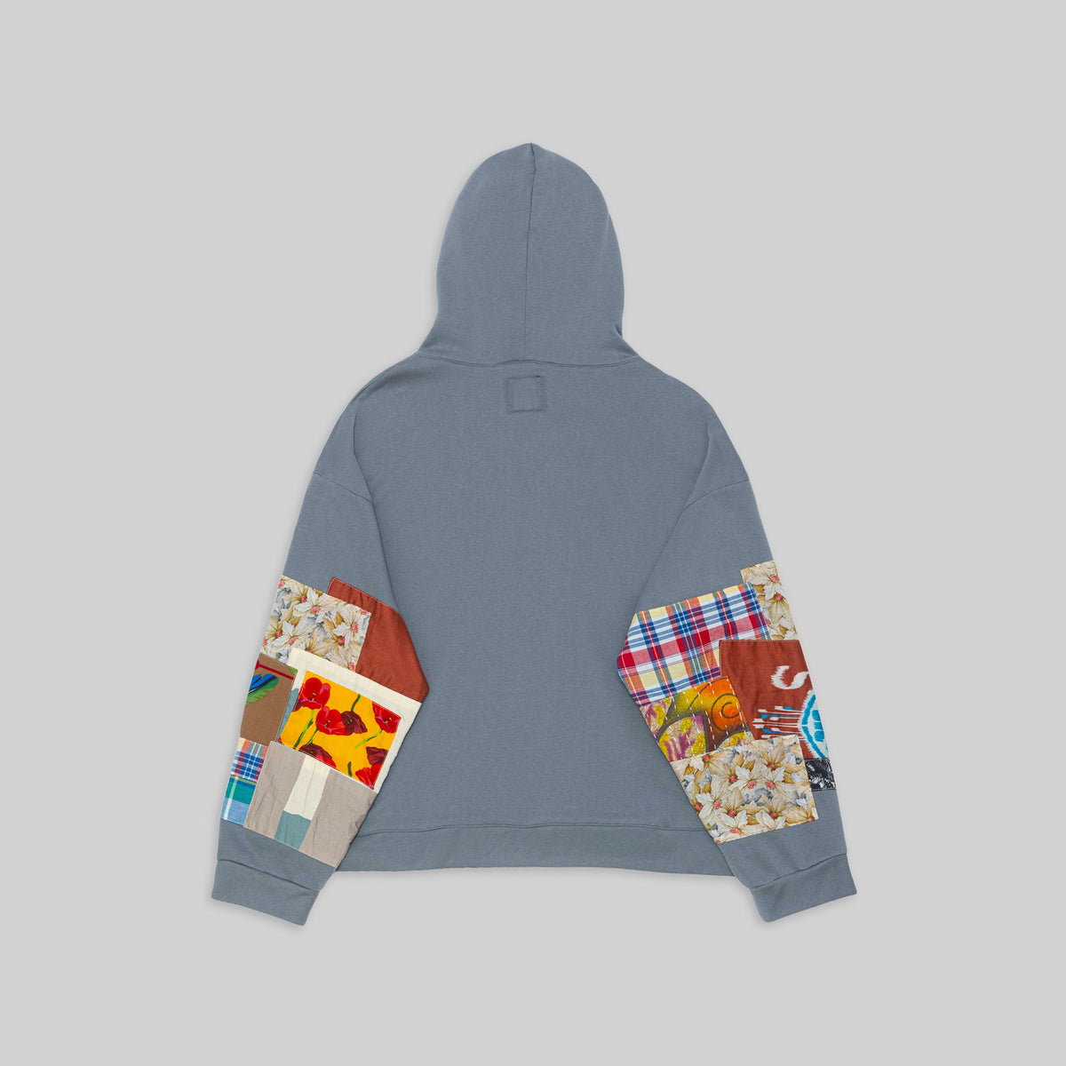 Grey Patchwork Hoodie - RES IPSA