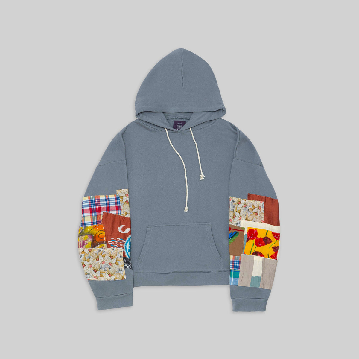 Grey Patchwork Hoodie - RES IPSA