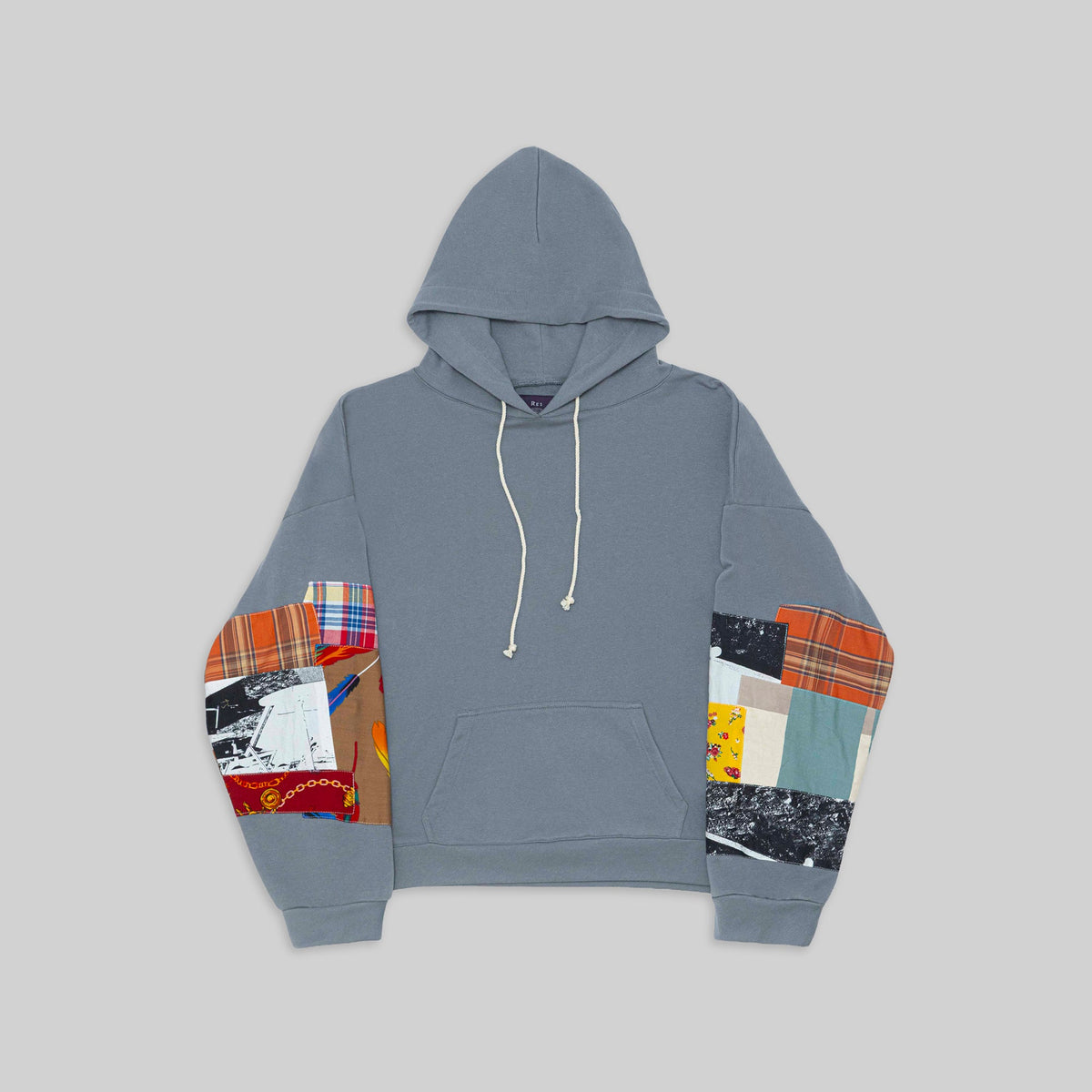Grey Patchwork Hoodie - RES IPSA
