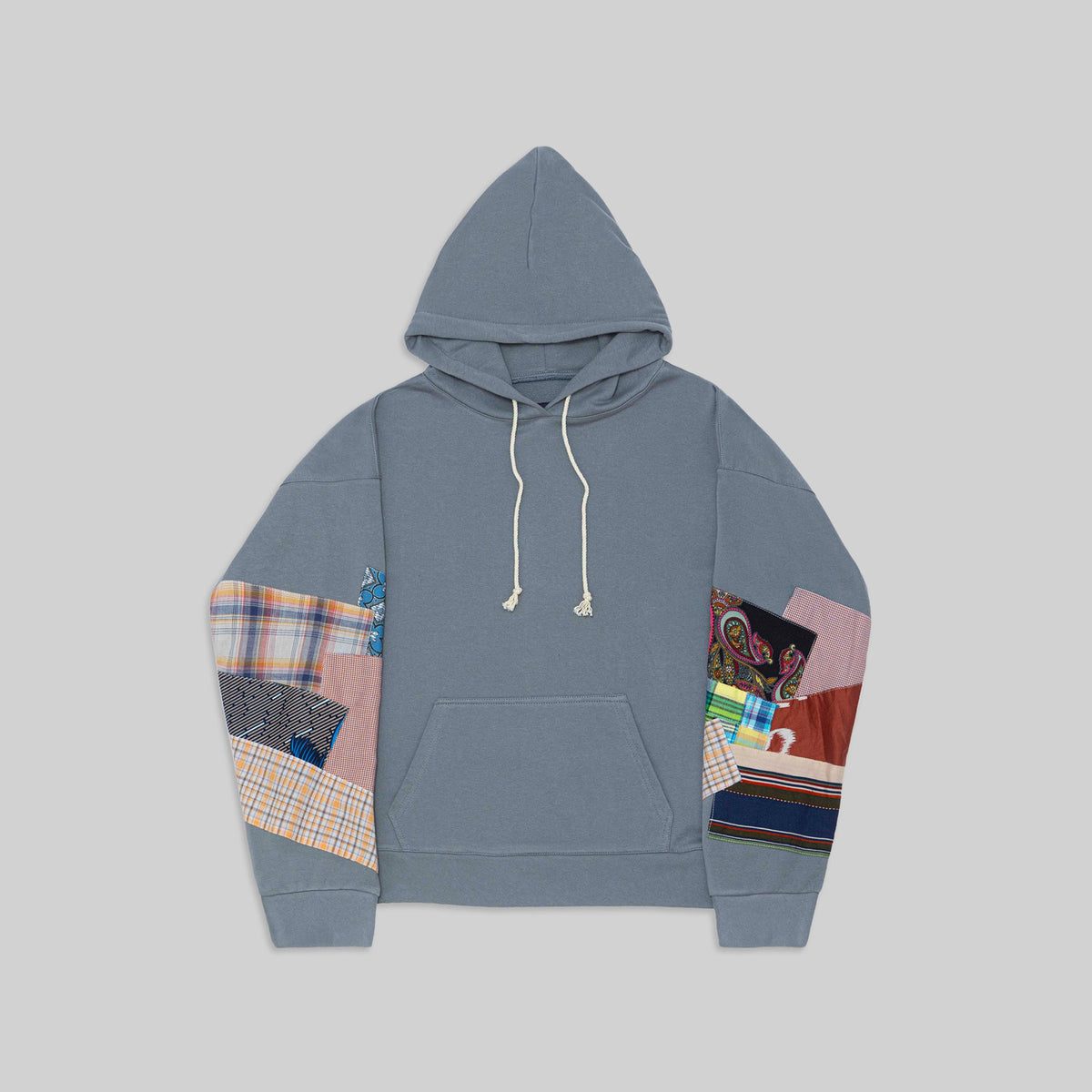 Grey Patchwork Hoodie - RES IPSA