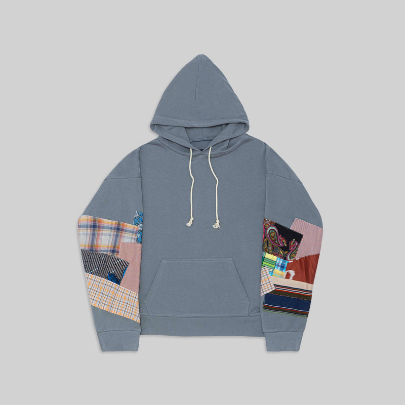 Grey Patchwork Hoodie - RES IPSA