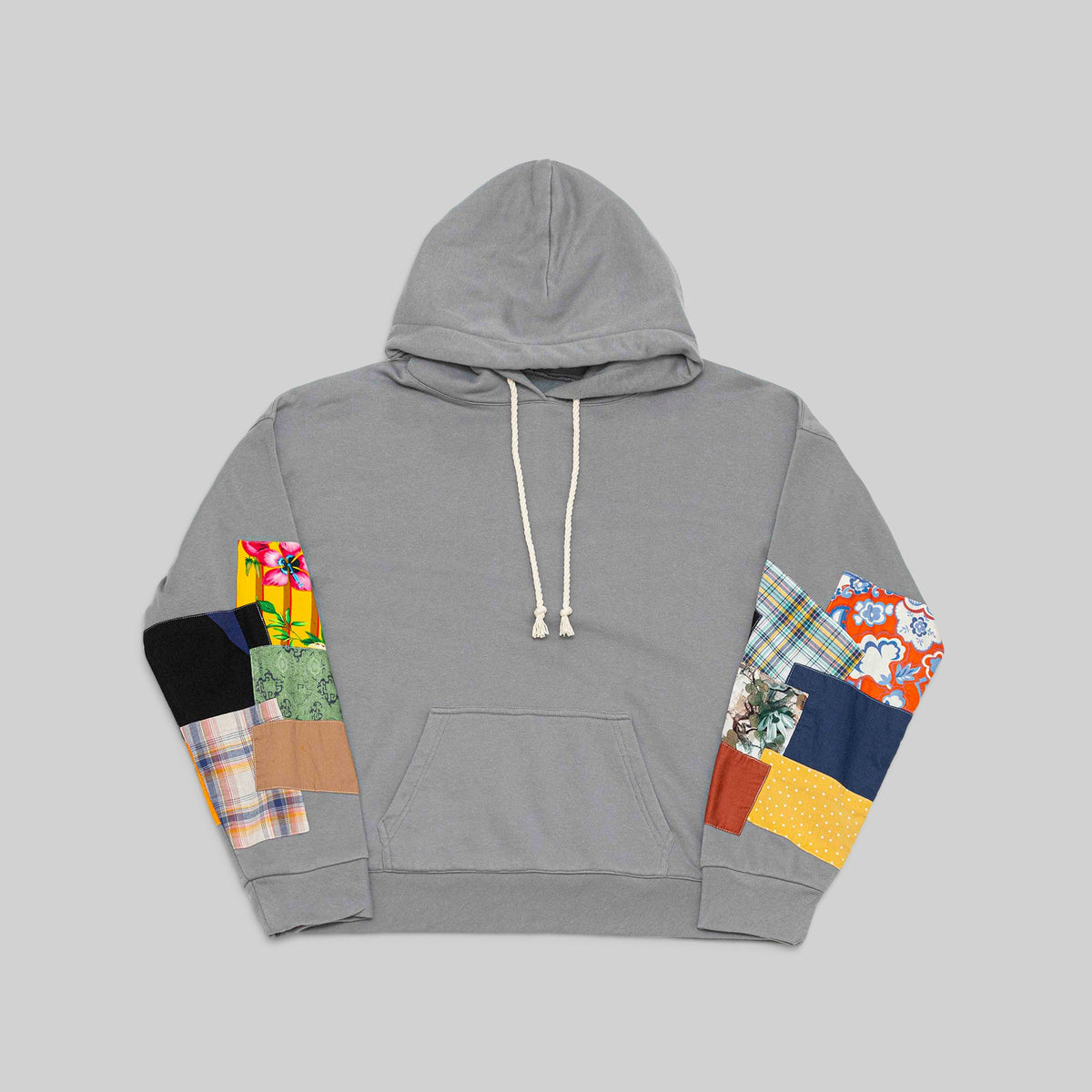 Grey Patchwork Hoodie - RES IPSA